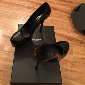 Saint Laurent Patent Black Ysl Tribtoo Must Have :